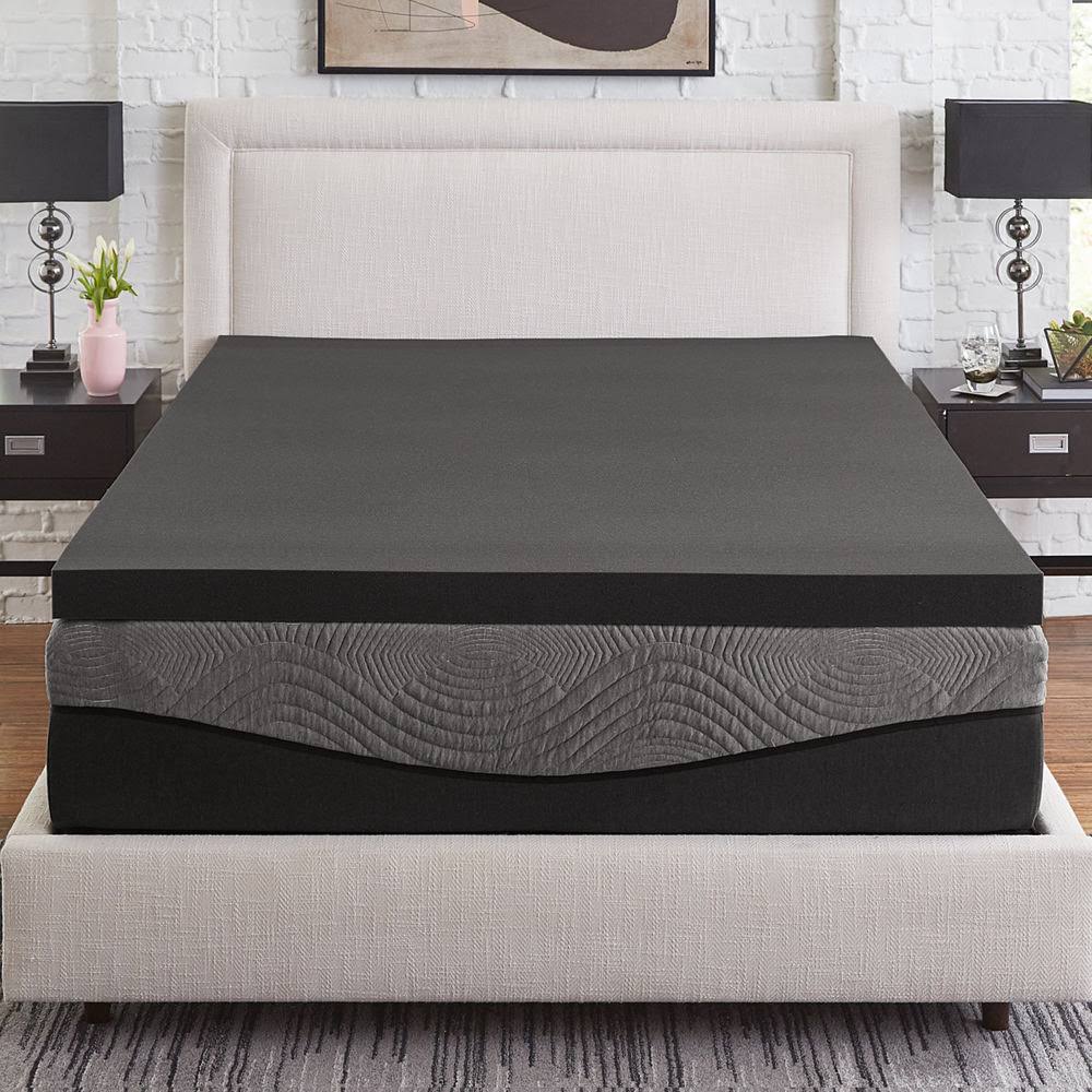 Slumber Solutions Active 3-Inch Charcoal Memory Foam with 1.5-inch Fiber Cover - Full
