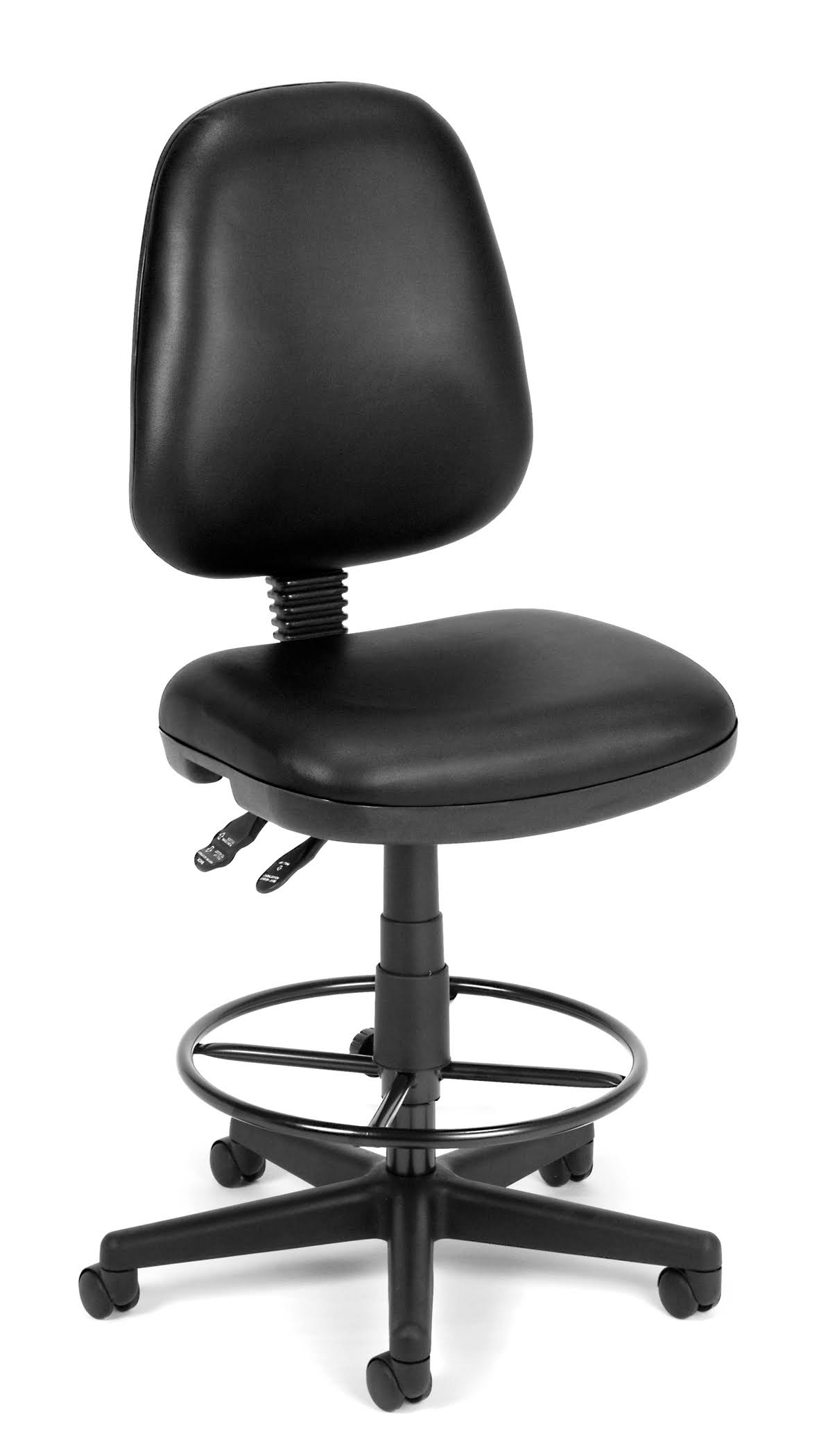 Ofm 119-VAM-DK-606 Vinyl Posture Task Chair with Drafting Kit-Black