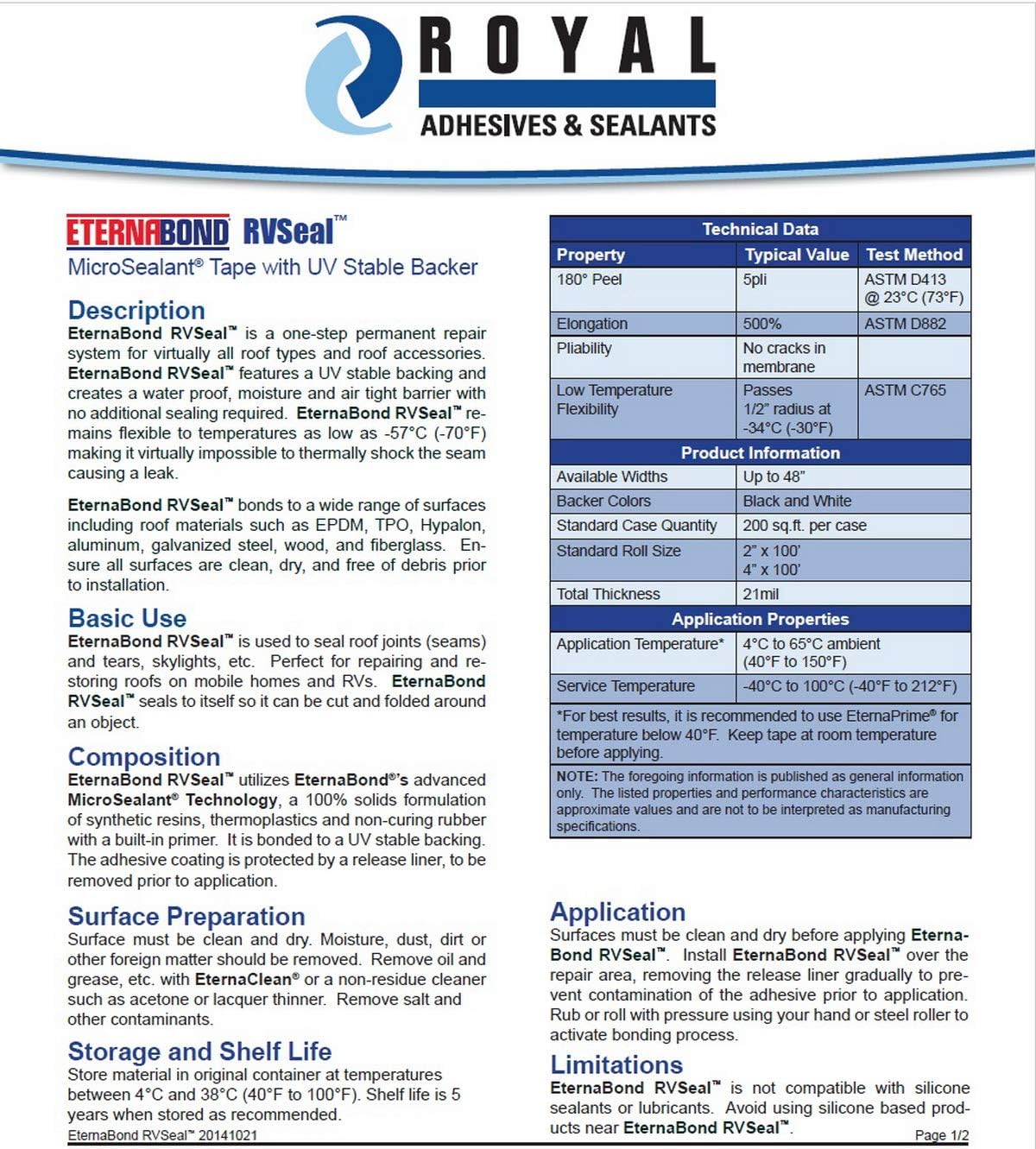 EternaBond RV Mobile Home Roof Seal Sealant Tape & Leak Repair Tape 4