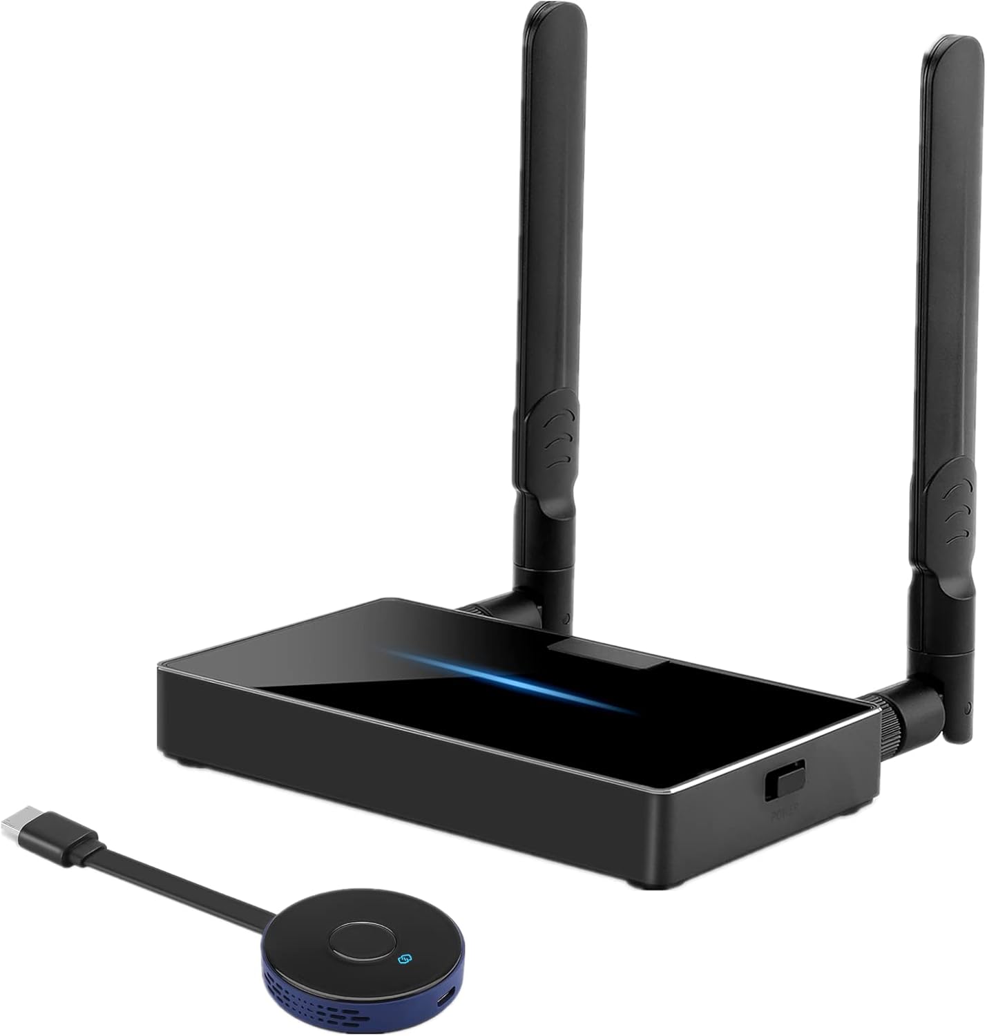 Wireless HDMI Extender with Loop Out, WiFi Transmitter and Receiver Kit 328ft (100m) Low Latency Support 1080p@60Hz with IR Passback for Projector Church Monitor Home Theater (Loop Out)