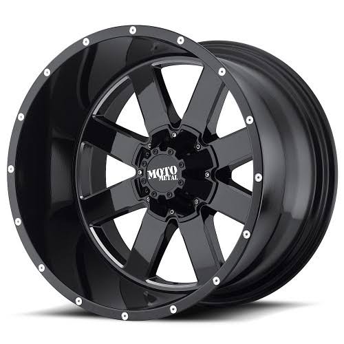 Moto Metal MO962 Black 18x10 5x127/5x139.7 -24et 78.1, Gloss Black with Milled Accents