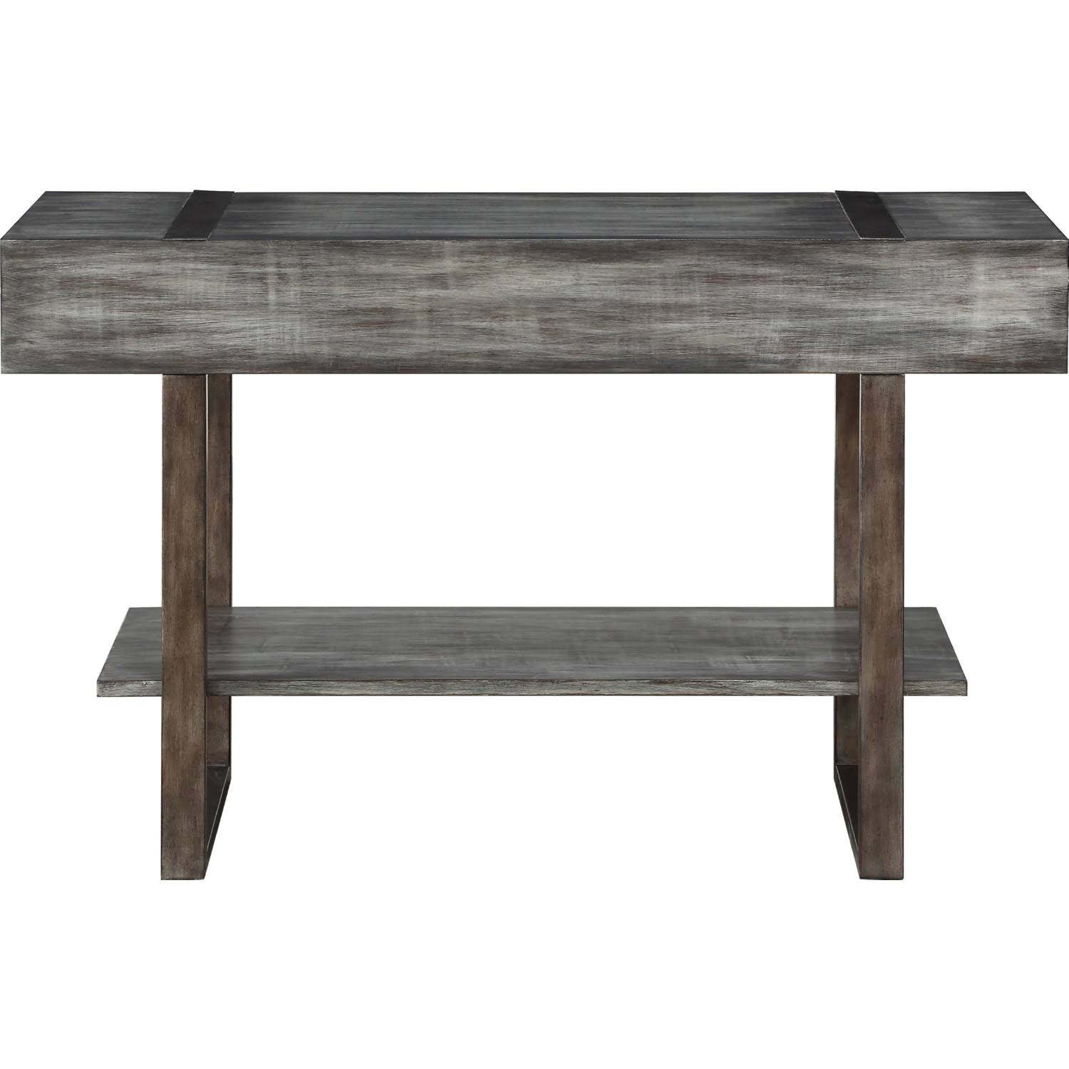 Acme Eduardo Sofa Table Gray Oak