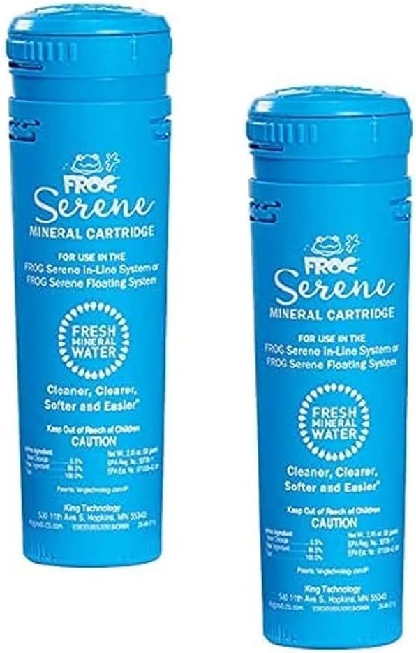 Spa Frog Serene Mineral Cartridges Replacement for Hot Tub,for Use in Eeither The Spa Frog Floating System, or for Users of The Spa Frog Inline System - 2 Pack Pack of 2