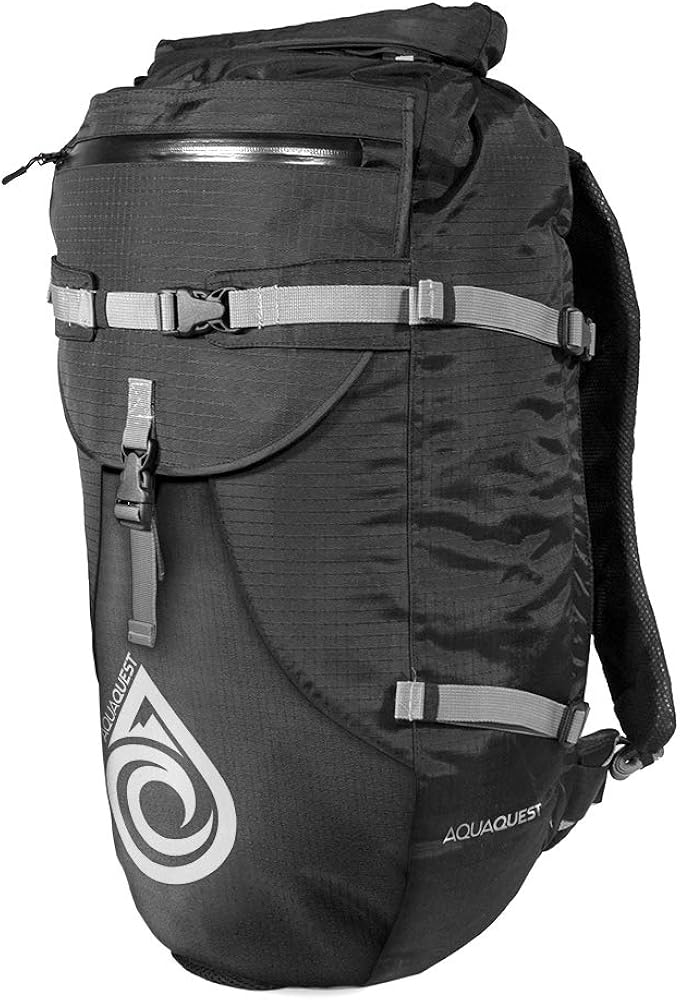 Aqua Quest Spindrift Waterproof Backpack 30 L - Black, Black + Red, Black + Reflective
