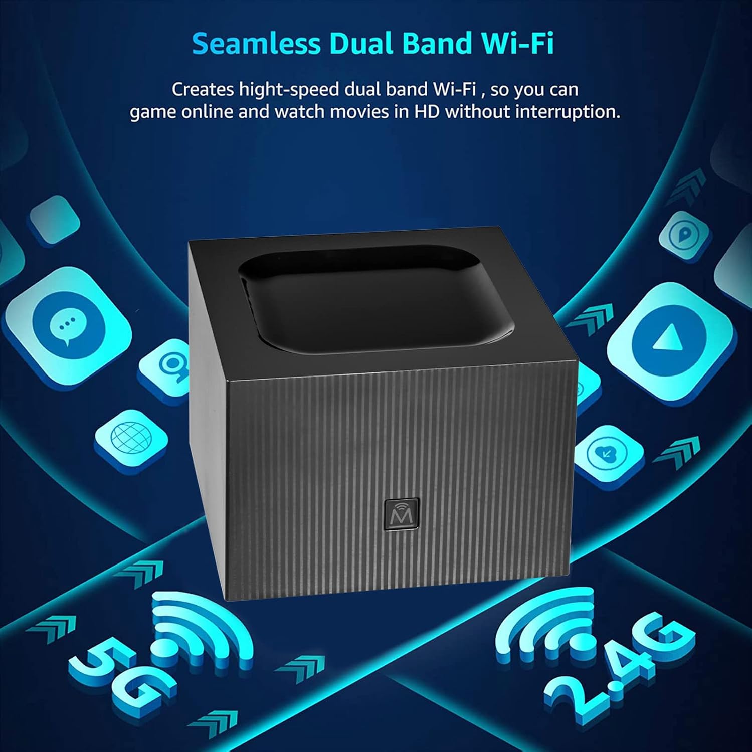 Whole Home WiFi System- Dual Band Mesh WiFi 5 System, Replaces WiFi Router & Extender, AC1200 High Speed Seamless Roaming WiFi Network, Includes 3 Router/AP