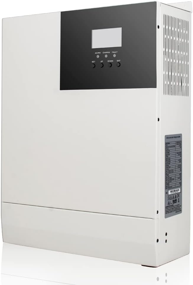 funchic 3500W 48V All-in-ONE Solar Charge Inverter Built-in 80A MPPT Charge Controller & 3500W Pure Sine Wave Inverter 48V DC to 110V AC for Solar Panel Power