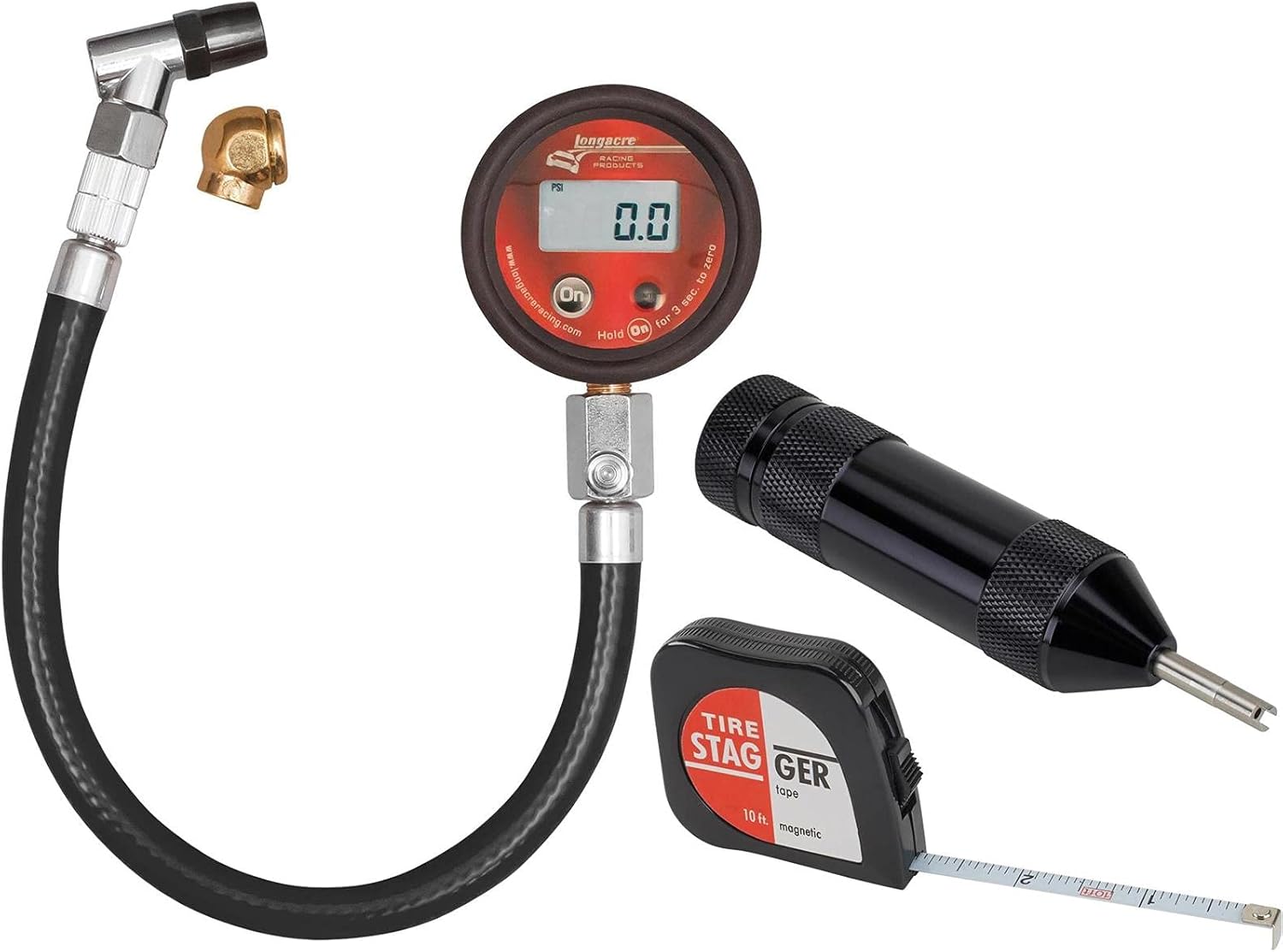 Longacre Digital Pressure Gauge 0-60 psi, Tape and Core Tool