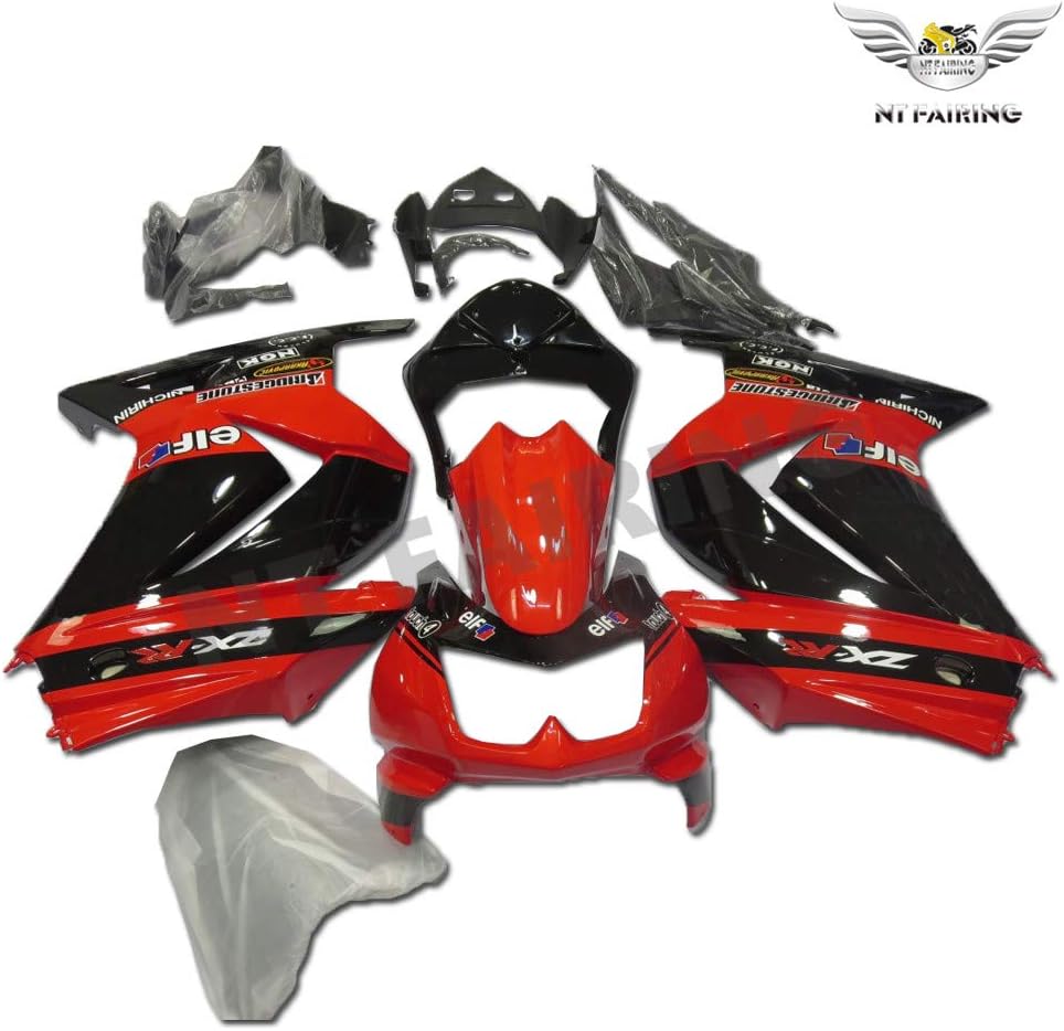 NT Red Black Fairing Fit for Kawasaki Ninja 2008-2012 EX250 250R Injection Mold ABS Plastics Aftermarket Bodywork Bodyframe 2009 2010 EX250R A064