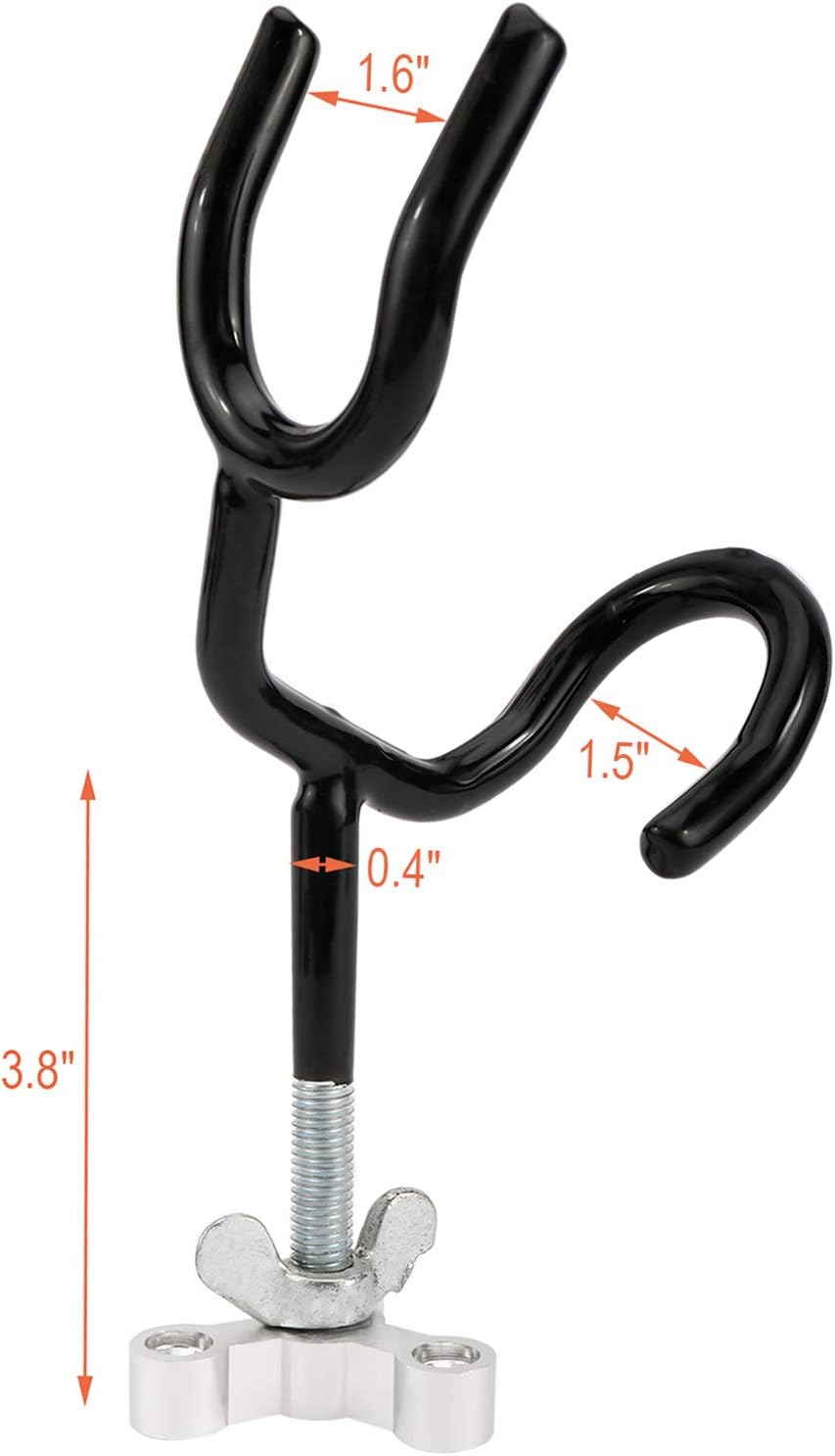 RealPlus 6pcs Boat Fishing Rod Holder, Steel Pole Holder PVC Dipped Angle Rod Holder 25 Degree Pack of 2