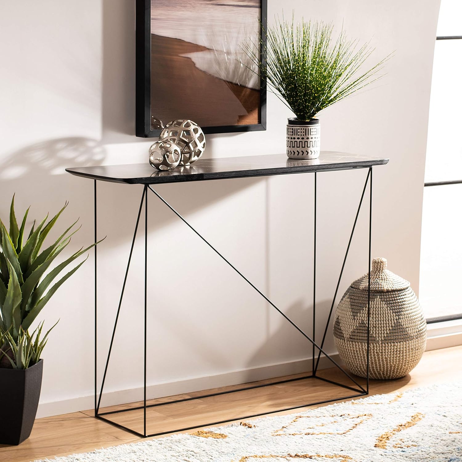 Safavieh Home Rylee Dark Grey and Black Console Table