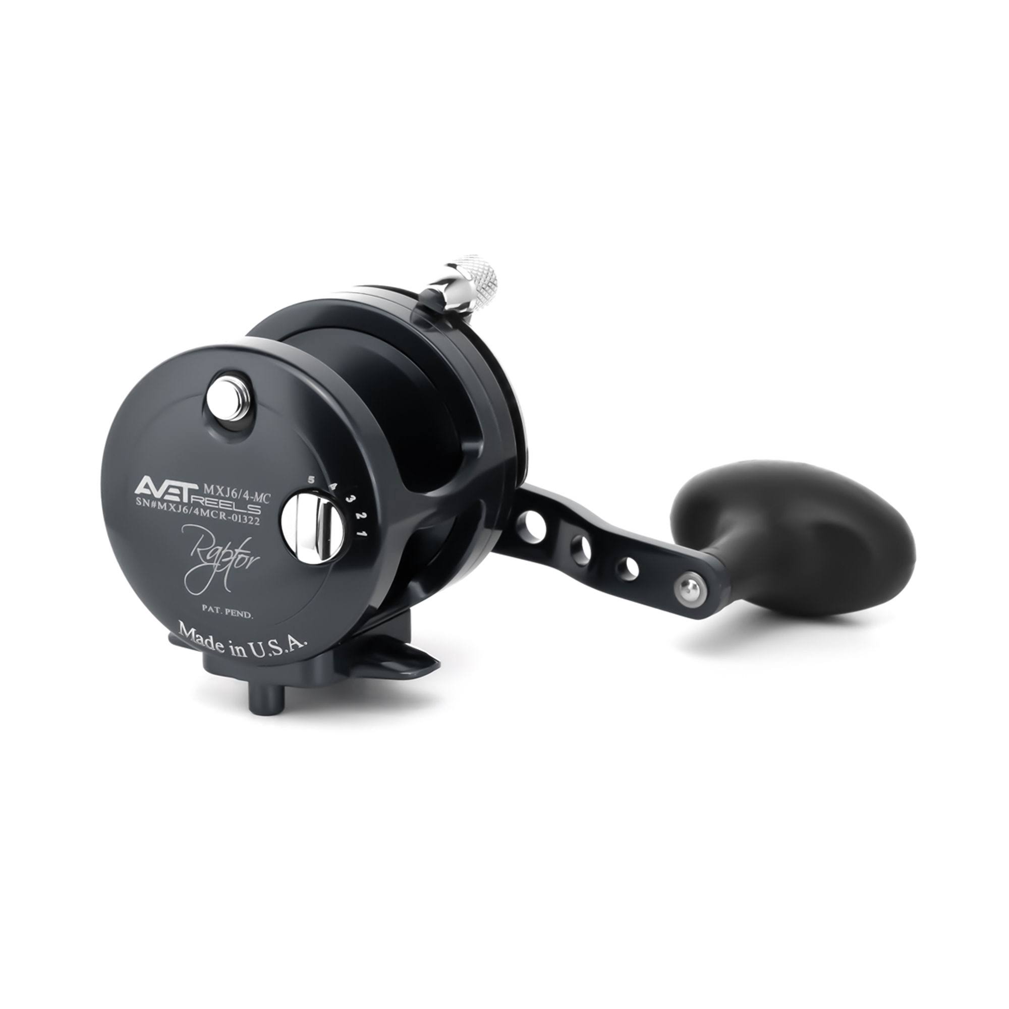 Avet MXJ 6/4 MC Raptor 2-Speed Lever Drag Casting Reel - Black