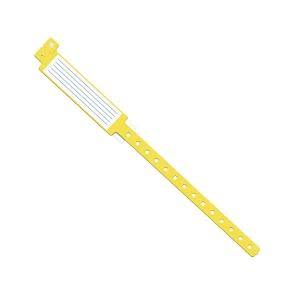 Medline Tamper Resistant Snap Closure ID Bands - 12x22 Insert-Style Vinyl ID Band, Adult, Yellow - MDS133037Y - 250 Each / Box