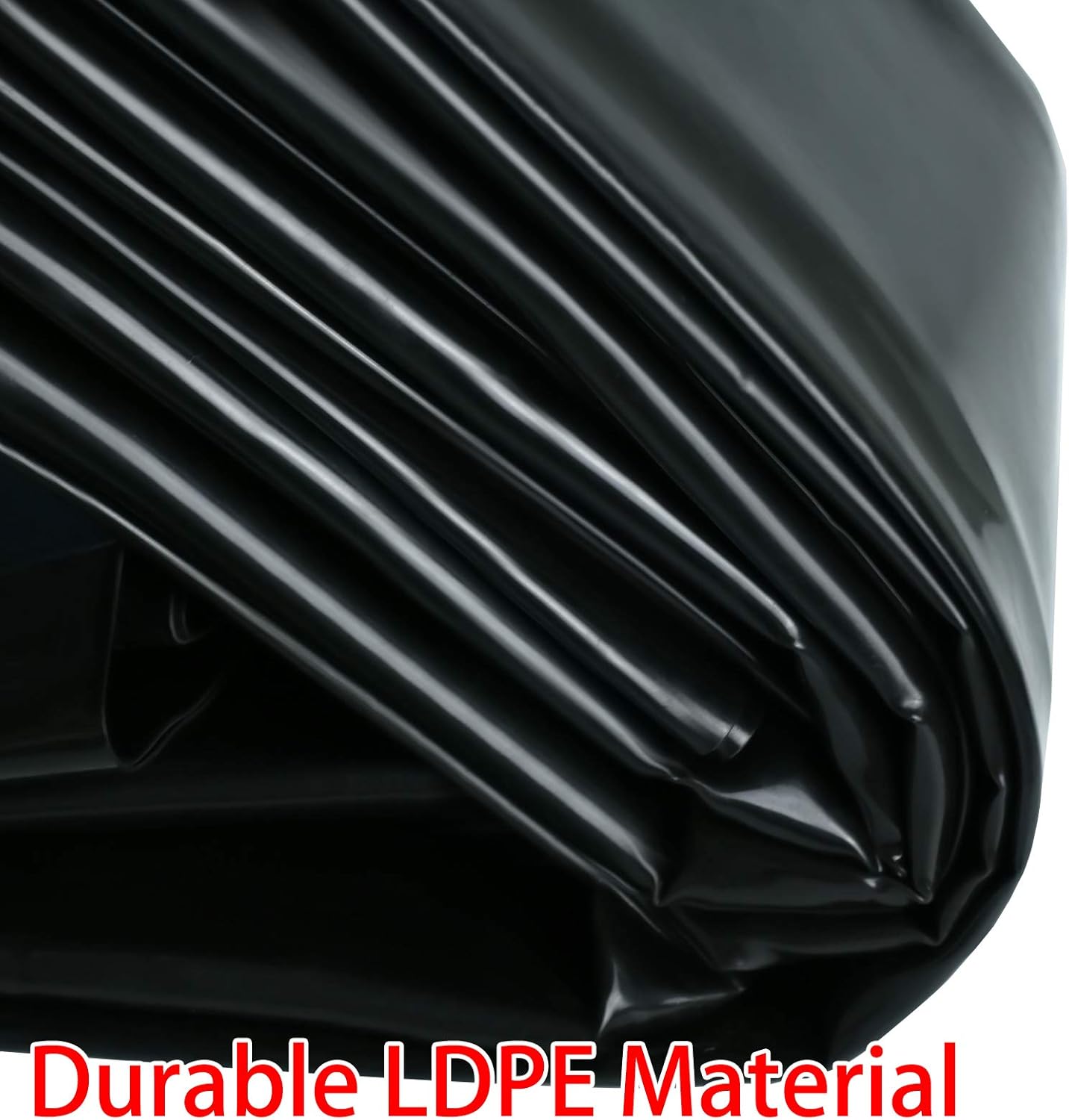 Ogrmar 10 x 13ft LDPE Pond Liner,20 Mil Pond Skins for Fish Ponds,Water Features,Fountains,Waterfall and Water Gardens,Black