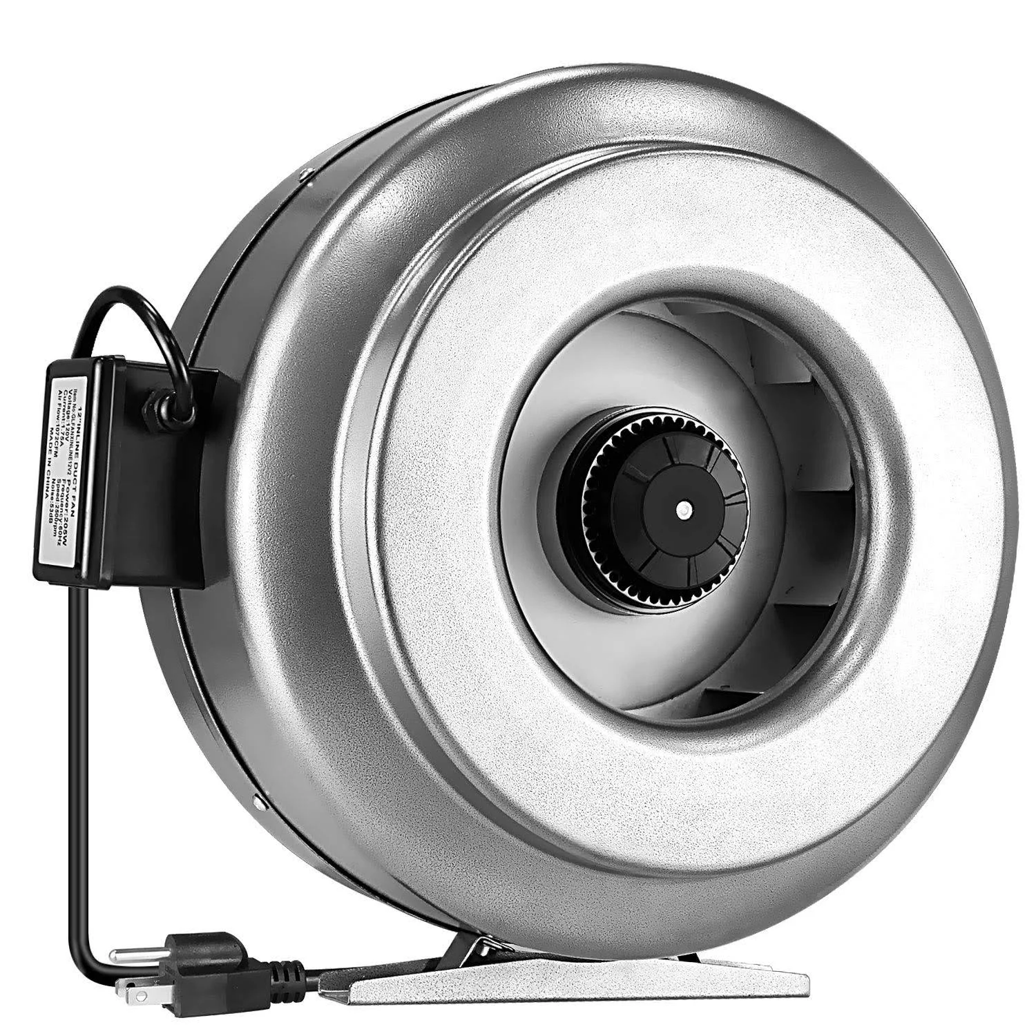 iPower 1080 CFM Inline Duct VENTILATION HVAC Vent Blower Fan for Grow Tent, 12 inch, Silver