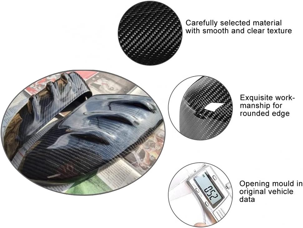 GaofeiLTF Carbon Fiber Mirror Cap Covers Fits for 2016-2021 Civic 10th Generation Sedan Coupe Hatchback - Add-on Type