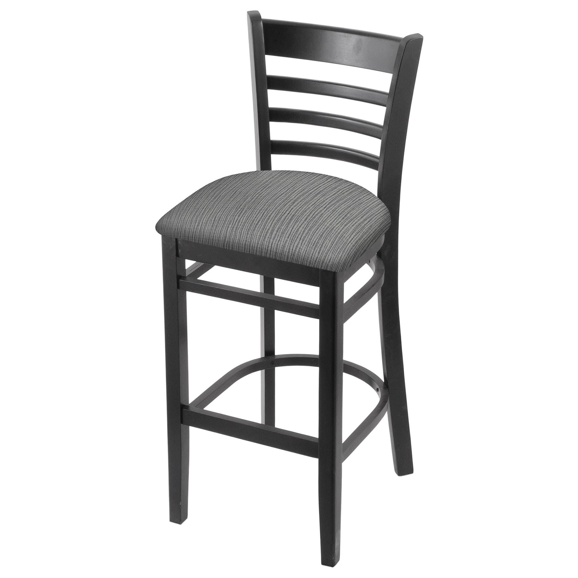 3140 25x22 Counter Stool with Black Finish and Graph Alpine Seat