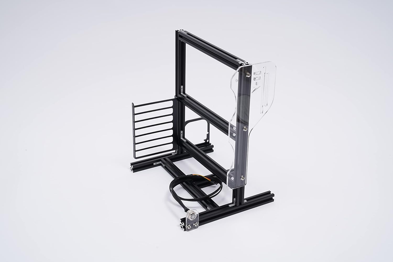 Open Chassis Frame Motherboard Bracket Fixing Frame Mining Rig Case Frame Holder Aluminum Computer Case Frame Chassis Rack Good Heat Dissipation USA (Black)