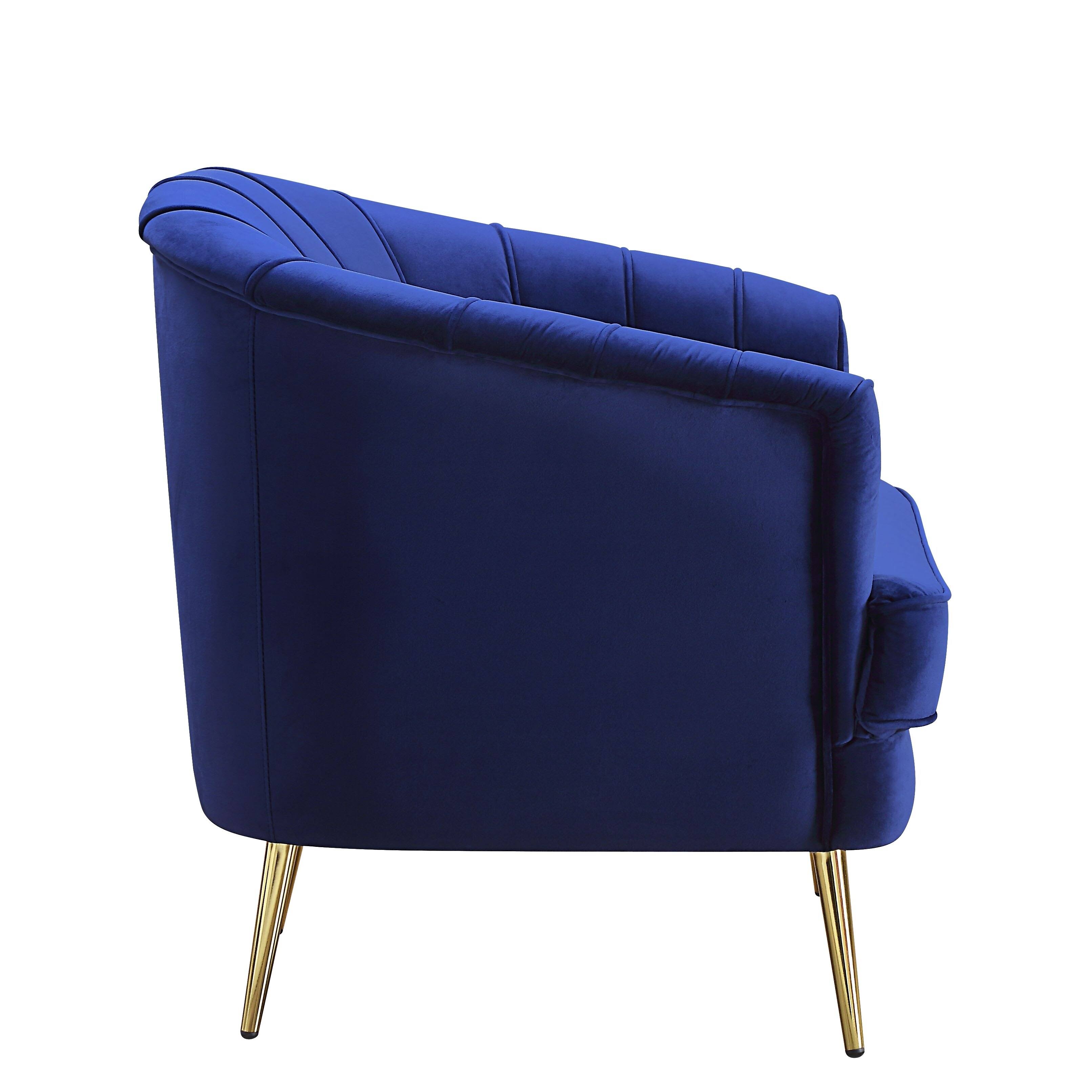 Acme Eivor Chair in Blue Velvet