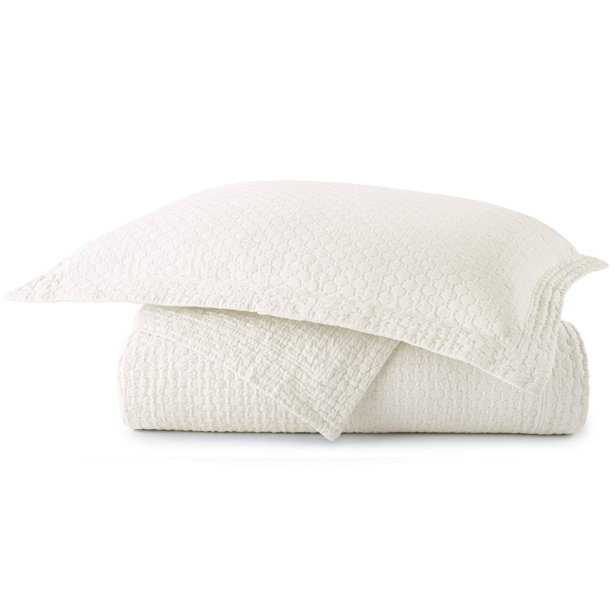 Peacock Alley Juliet Queen Coverlet / Pearl