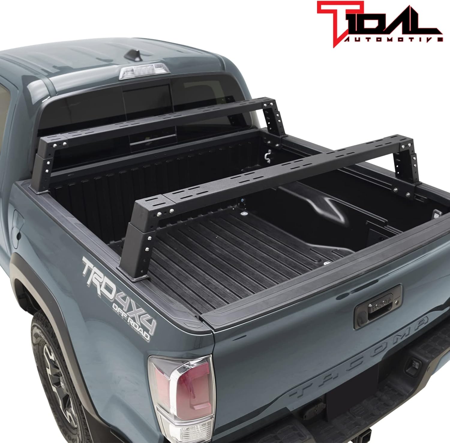 Tidal Tacoma 05-22/ Gladiator JT 20-22 Cargo Carrier Bed Rack Low Profile Bed Bars Bike Rack
