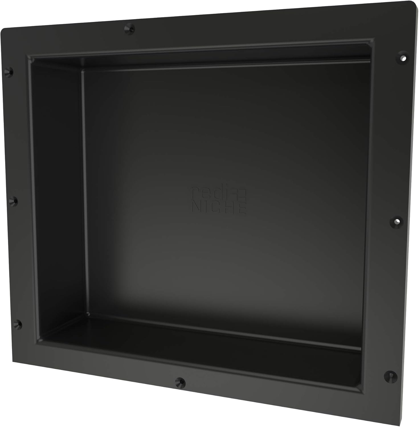 Redi Niche Single Recessed Shower Shelf – Black, One Inner Shelf, 16-Inch Width x 14-Inch Height x 4-Inch Depth Pack of 2