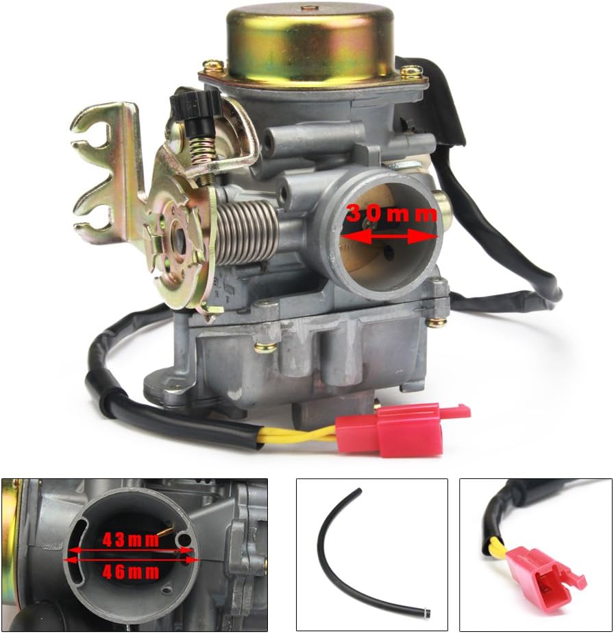 JFG RACING CVK 30mm CVK30 Carb Carburetor Moped Motor Motorcycle ATV Scooter GY6 150CC 200CC 250CC
