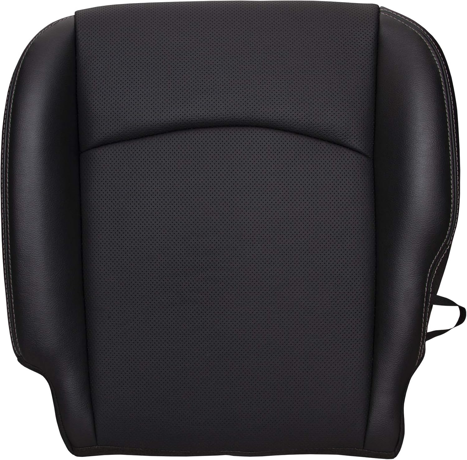 The Seat Shop Driver Bottom Replacement Perforated Leather Seat Cover - Dark Slate Gray (Compatible with 2009 - 2012 Dodge Ram Laramie 1500, and 2010 - 2012 Dodge Ram Laramie 2500/3500)