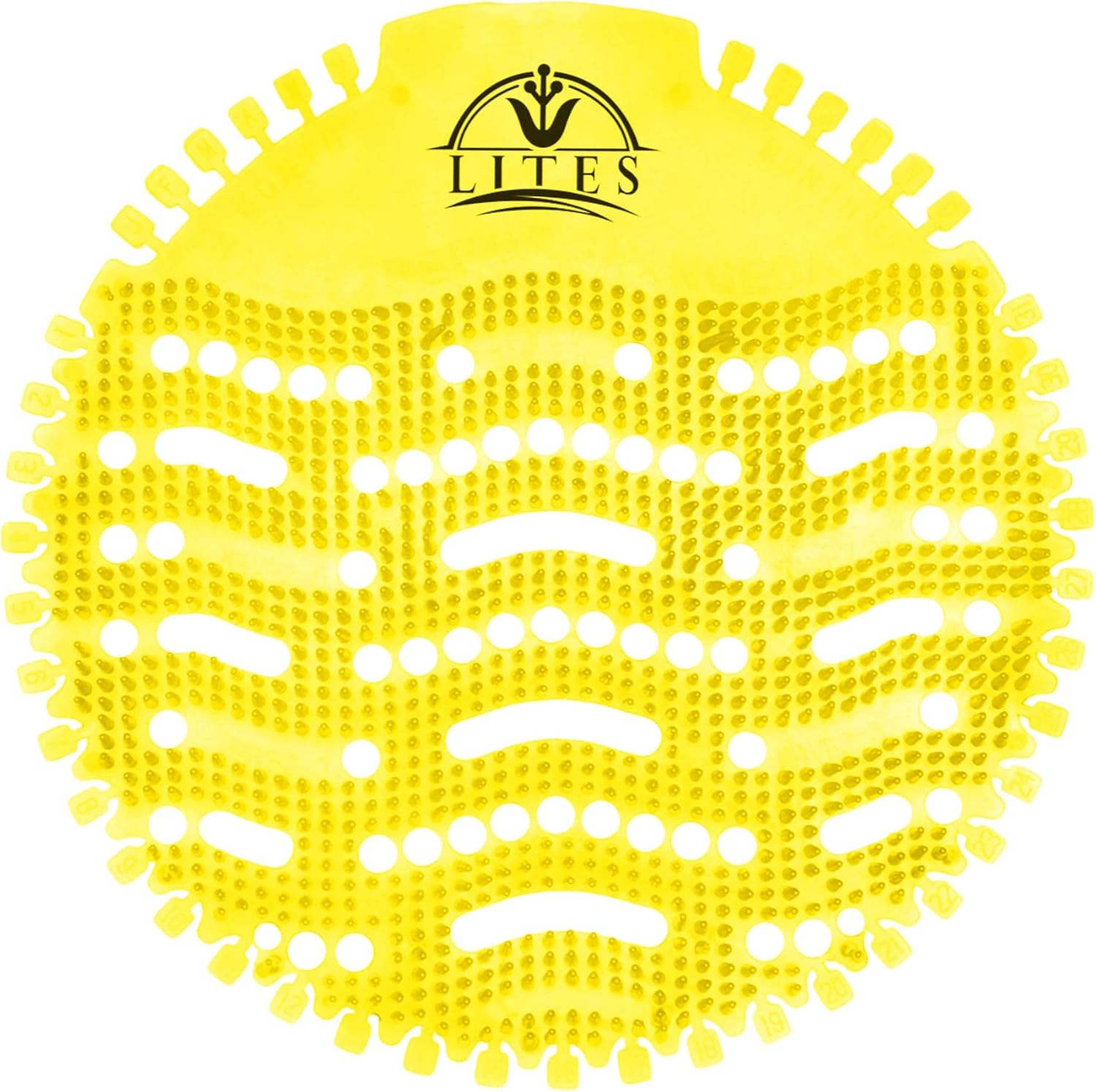 (30 PACK) Urinal Screens Deodorizer (Yellow Lemon), Urinal Cake, Anti-Splash & Odor Freshener, Scent Lasts for Up to 5000 Flushes –Ideal for Bathrooms, Restrooms, Office, Restaurants, Schools. Pack of 2