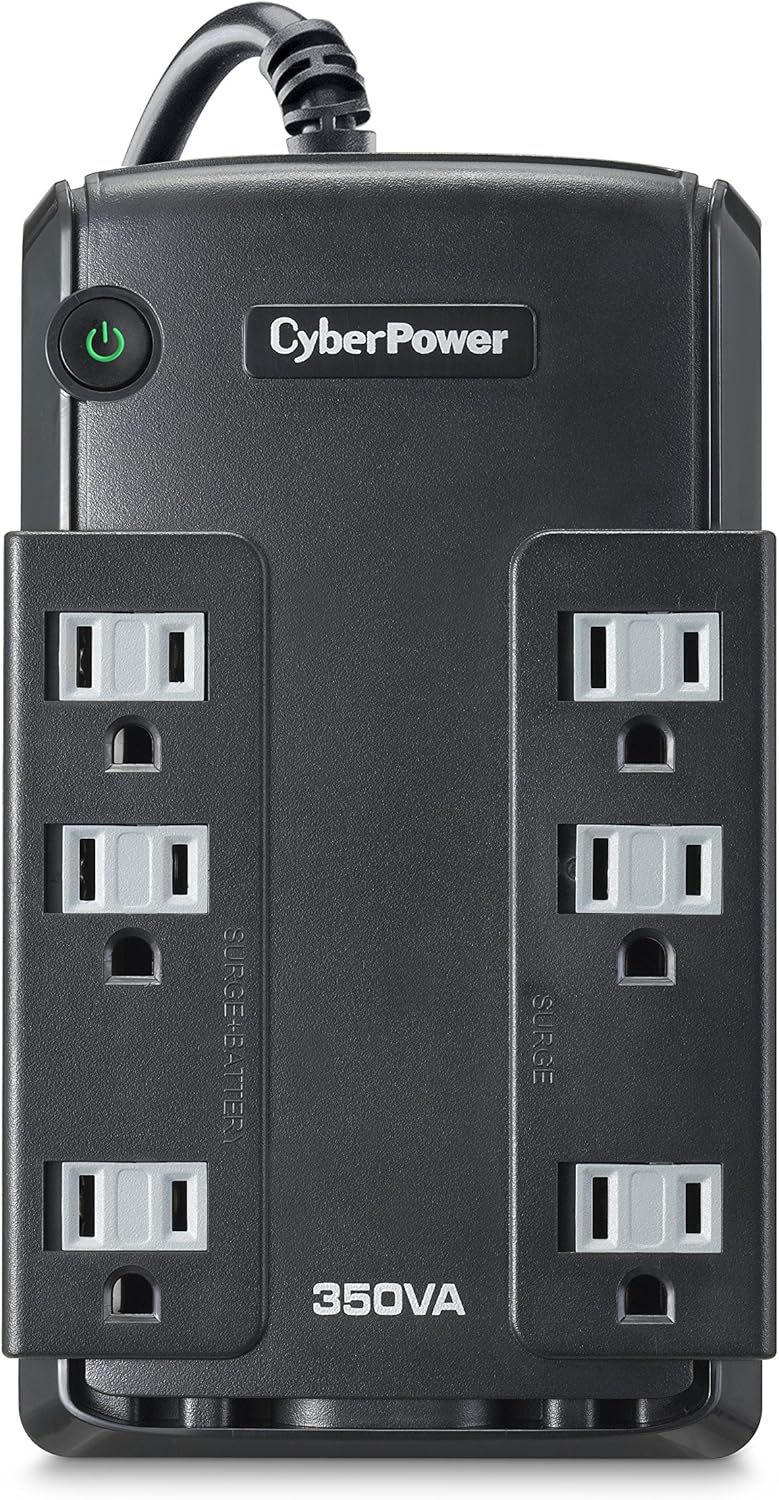 CyberPower CP350SLG Standby UPS System, 350VA/255W, 6 Outlets, Compact
