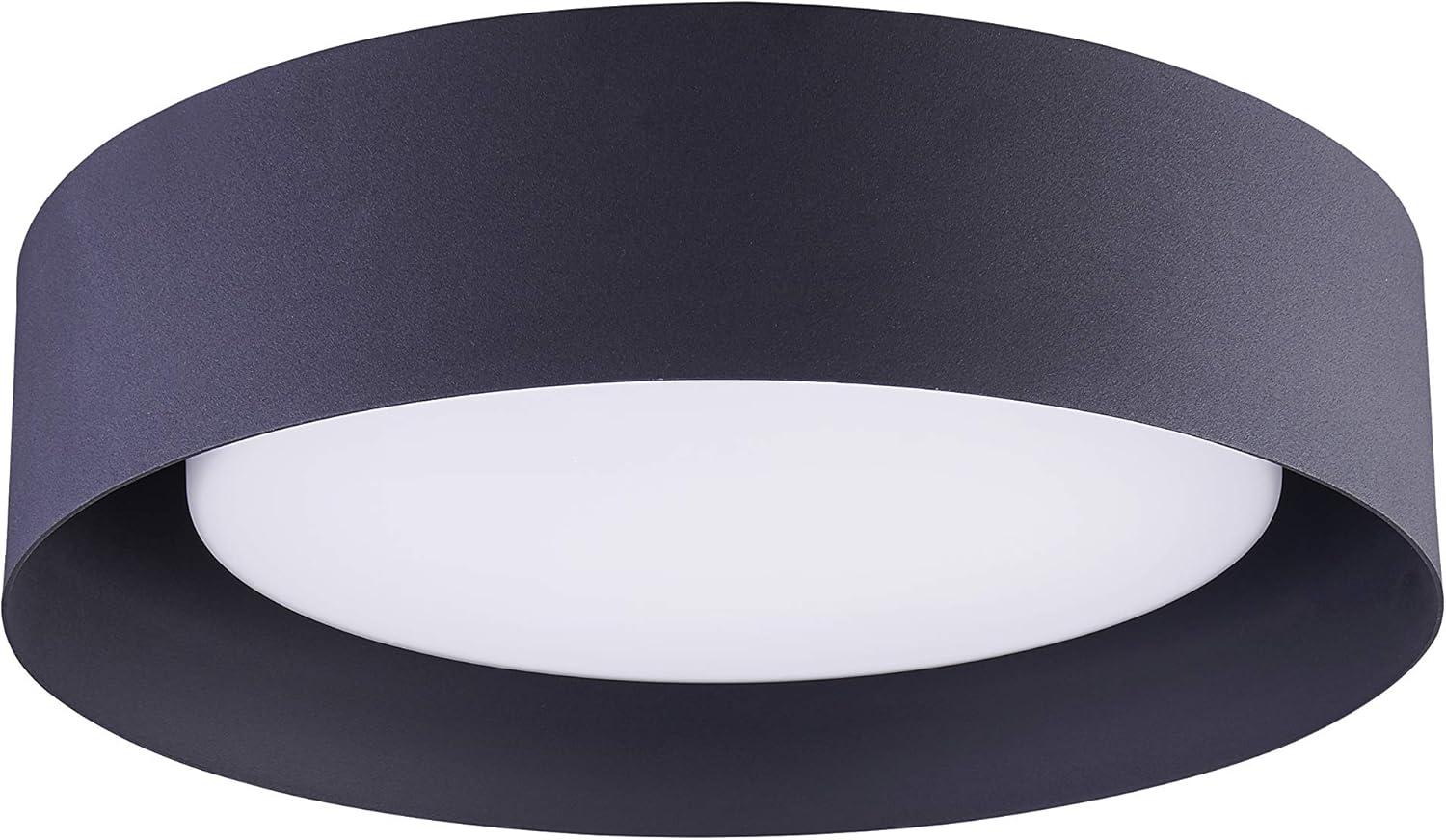 Archiology Flush Mount Ceiling Light,15.7 inch Light Fixture with Opal White Glass Lampshade，Aluminium Matte Black Lamp for Bedroom, Dining Room, Kitchen, Hallway, Entry, Foyer, Black+black