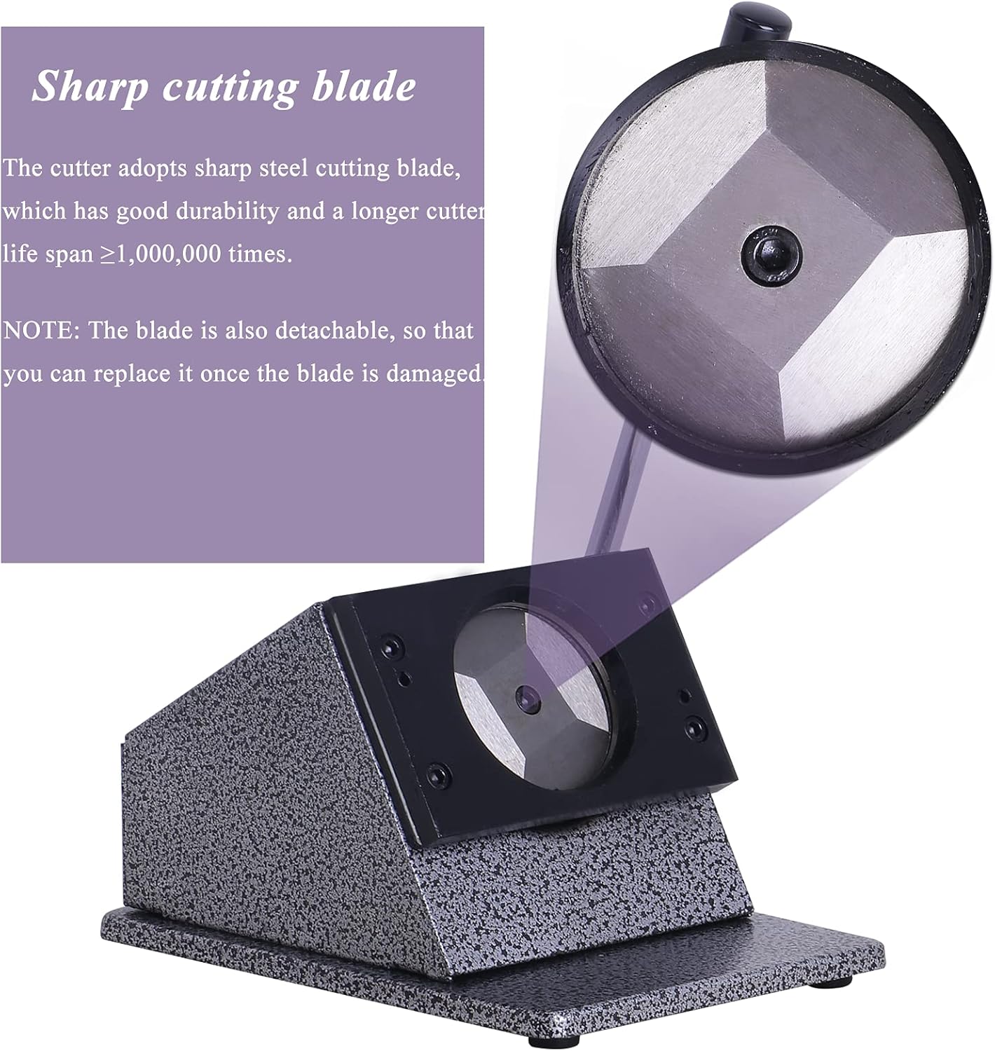 25mm Graphic Punch Die Cutter Button Maker Circle Cutter Button Making Machine for Paper, Leather, PVC Card