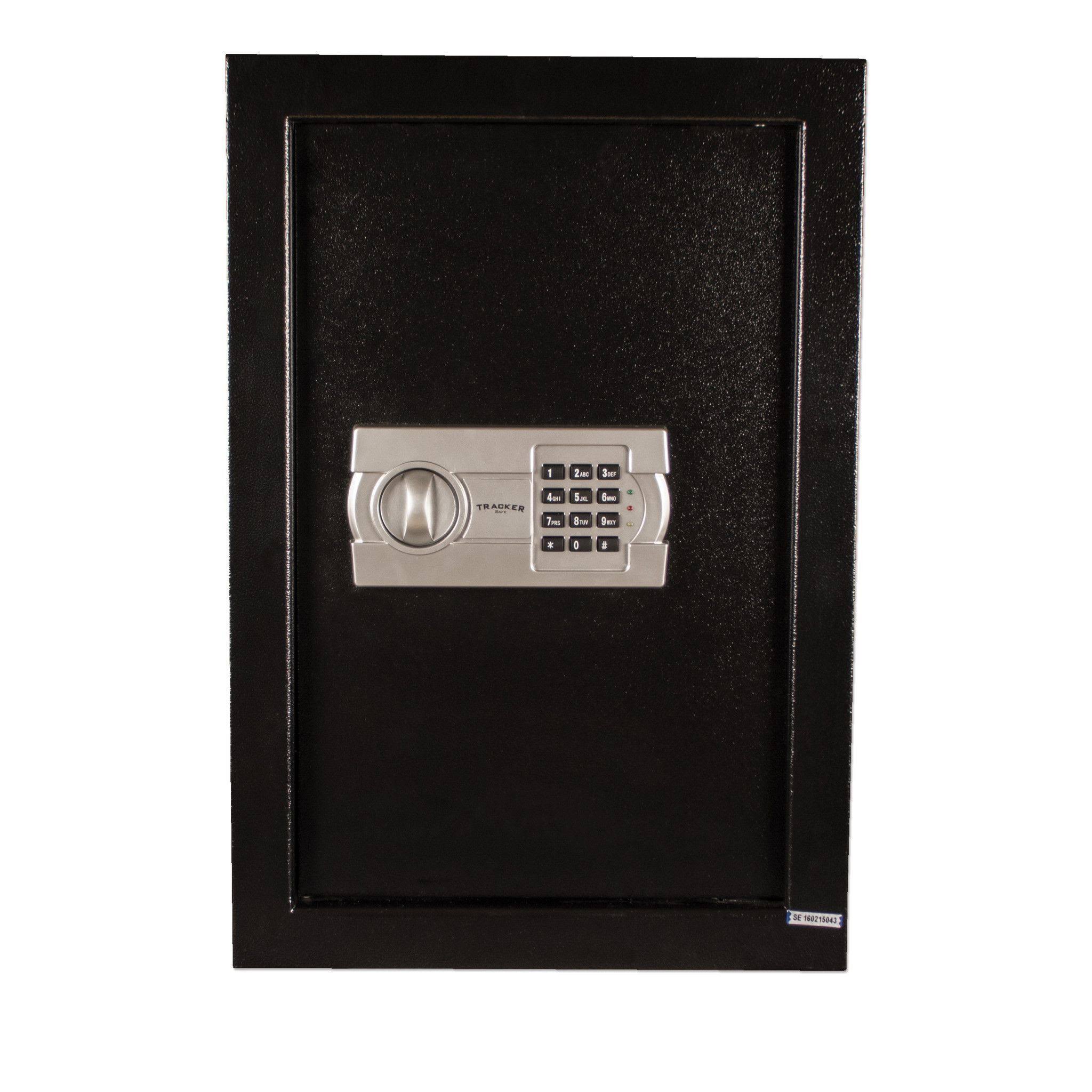 Tracker Safe Steel Wall Safe with Electronic Lock, Silver