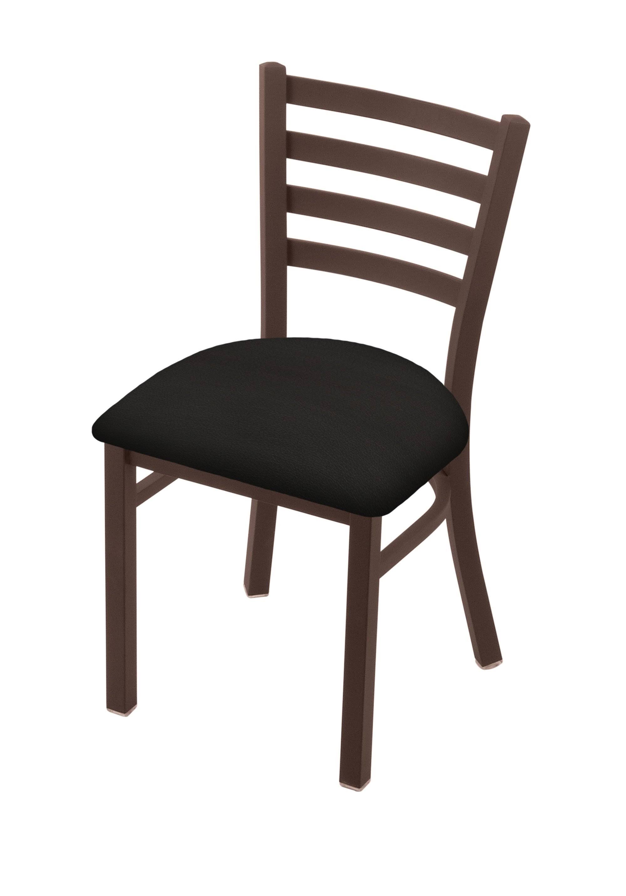 Holland Bar Stool 400 Jackie 18x22 Chair with Bronze Finish and Canter Folkstone Grey Seat