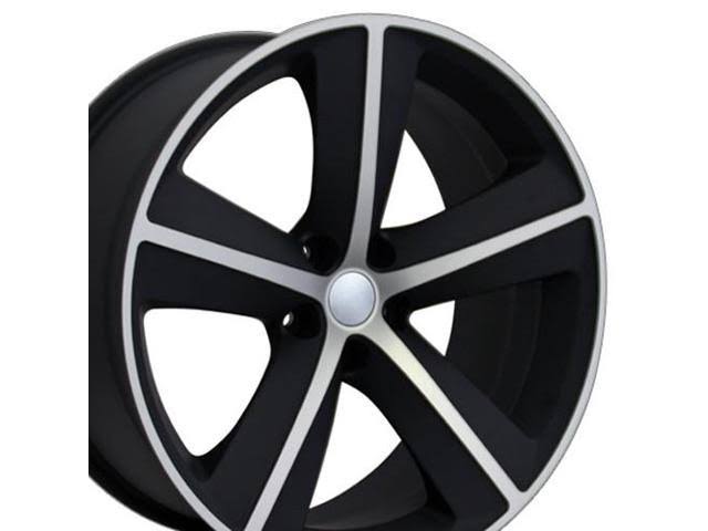 OE Wheels 20x9 Wheel Fits Dodge, Chrysler - SRT Style Satin Black Rim with Machined Face, Hollander 2357
