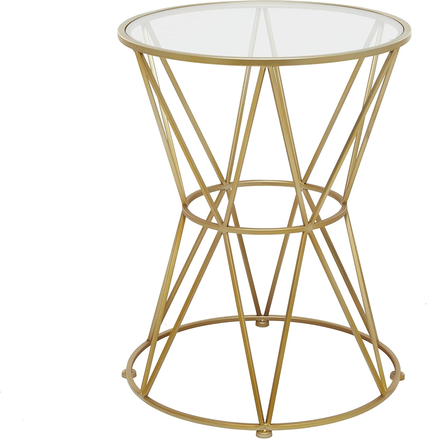 Deco 79 Contemporary Metal, End Living Room, Accent, Side Table for Small Spaces, 16