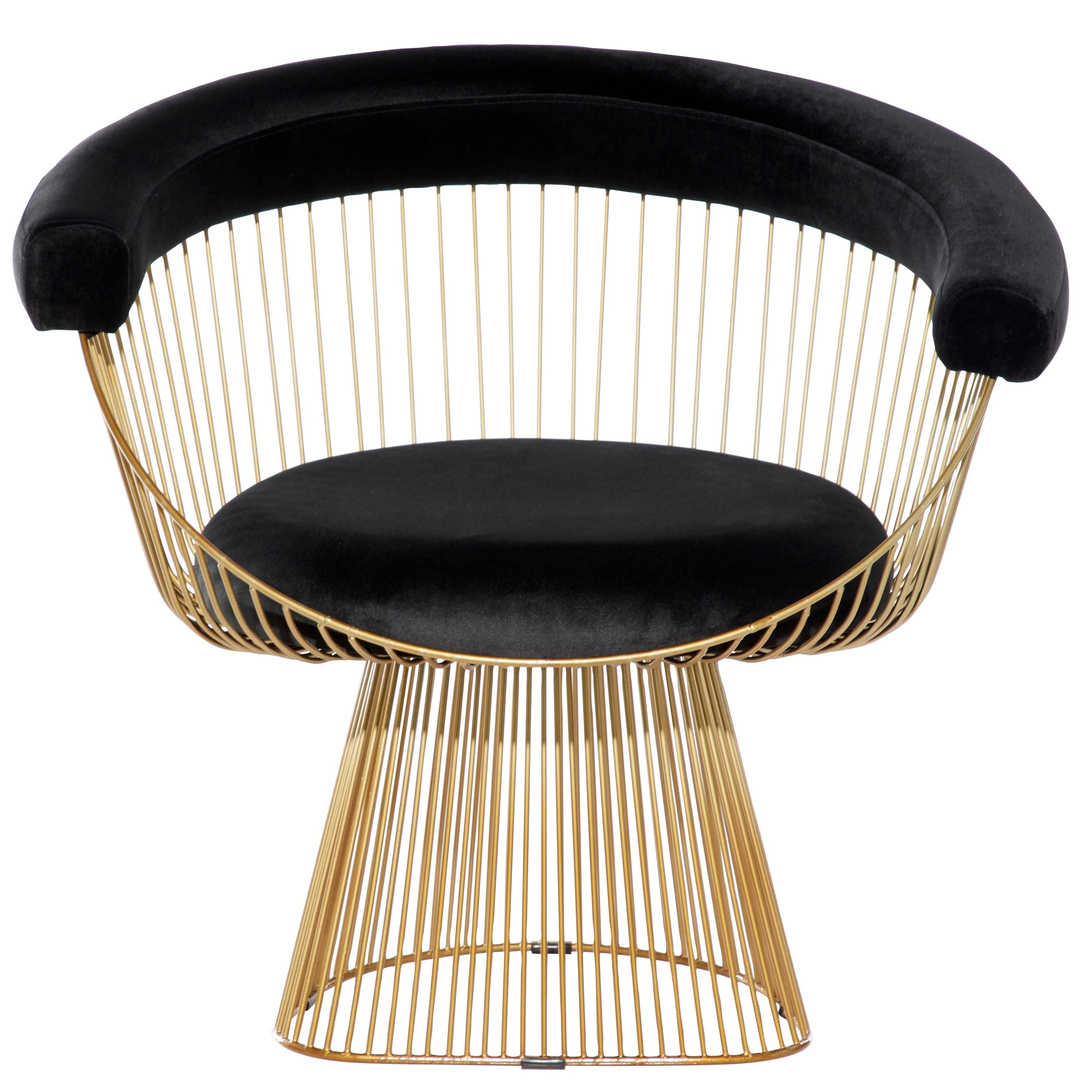 Venus Williams Metal and Velvet Accent Chair, 59675, Assorted