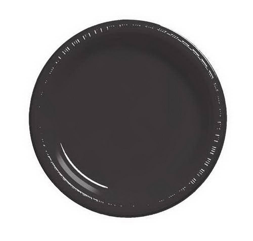 Creative Converting 28134011b Black Velvet Luncheon Plate, Plastic, Solid Bulk (Case of 600)