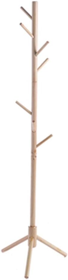 COAT RACK Vertical Tree Hook Stable Base Single Pole Hanger (Color : Beige-2)