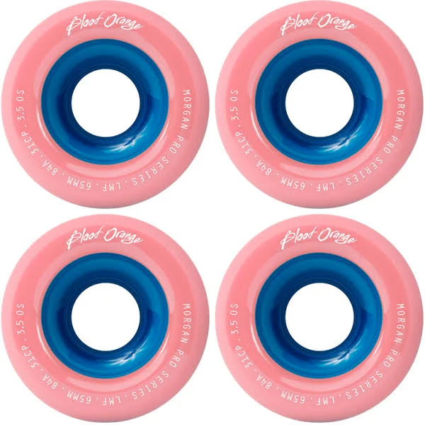 Longboard Wheels Blood Orange Morgan Pro 65mm 4-Pack (Coral)