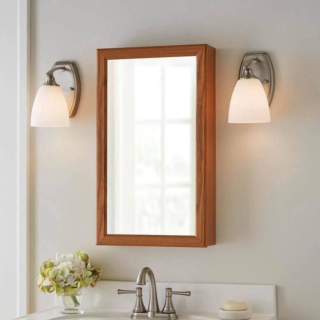 Glacier Bay Hampton 30 in. W x 21 in. D x 33.5 in. H Bathroom Vanity Cabinet Only in Oak