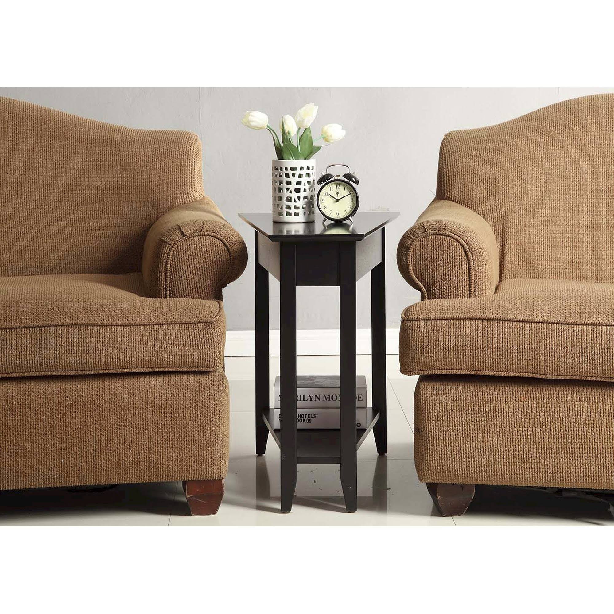 Convenience Concepts American Heritage Wedge End Table, Black