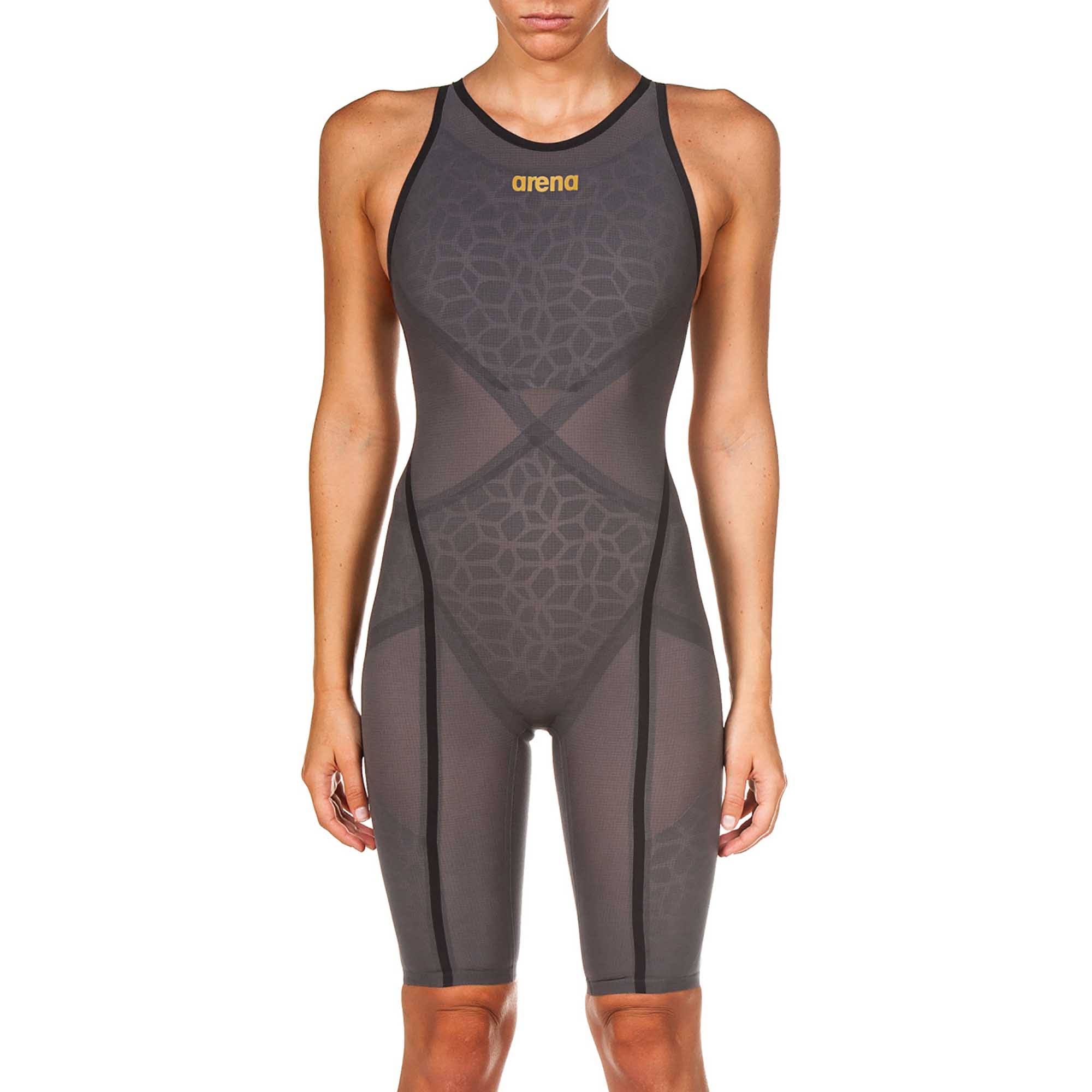 Arena Powerskin Carbon Ultra - Open Back Dark Grey- Dark Grey- Gold 34