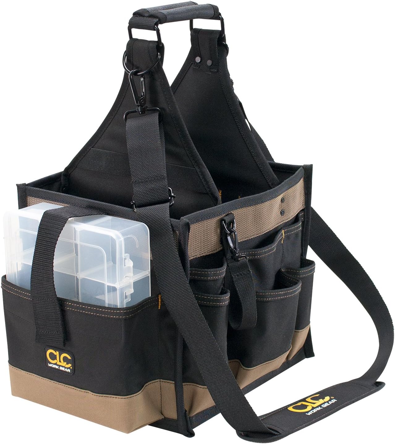 CLC Custom LeatherCraft 1528 Large Electrical and Maintenance Tool Carrier, 22 Pocket , Black , 11
