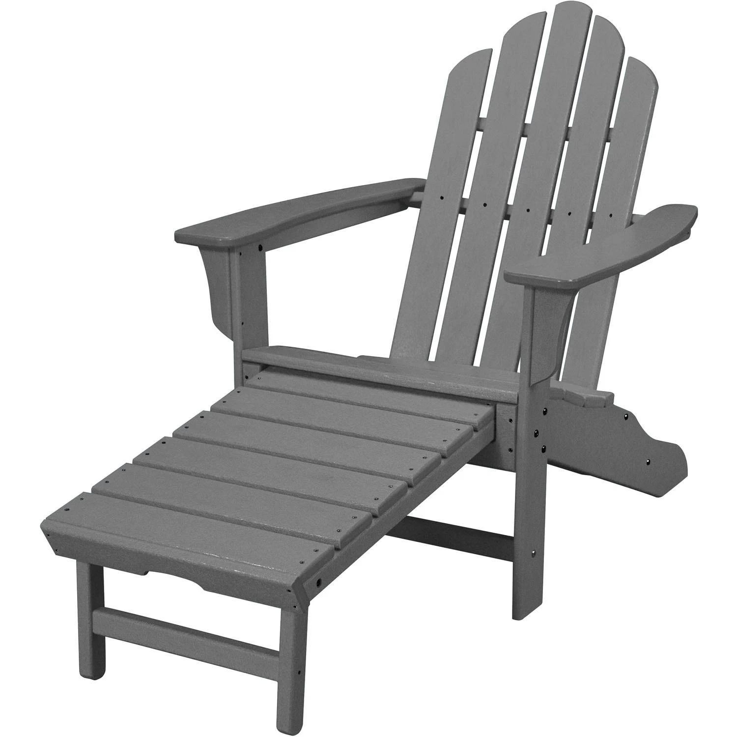 Hanover All Weather Contoured Adirondack Chair with Hideaway Ottoman