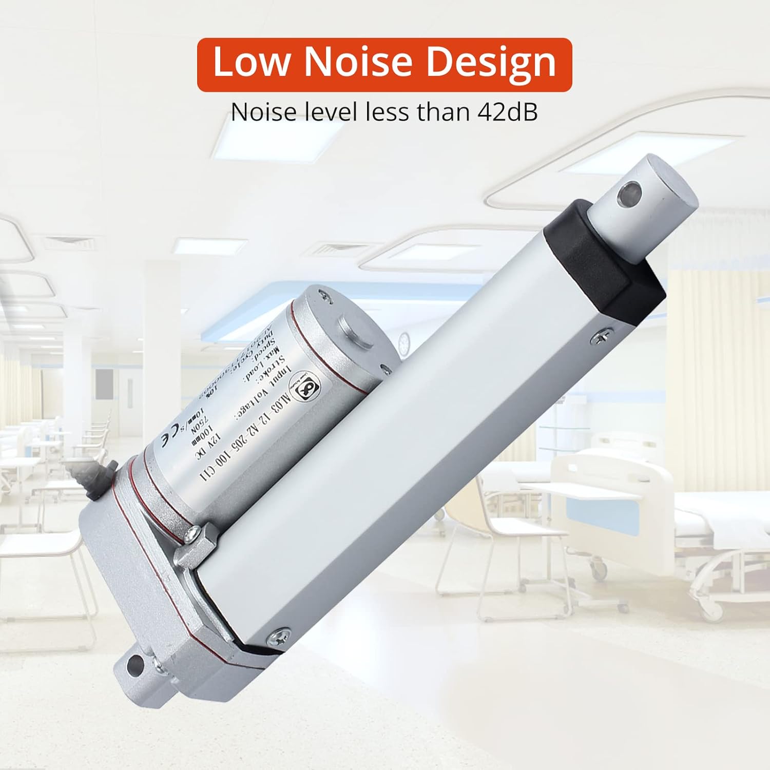 GETLITOOL Electric Linear Actuator 100mm/4 Inch,Heavy Duty DC 12V Linear Actuator Motor 750n/160lbs for Auto RV Electric Door Opener, Home Automation, Vessels Cargo