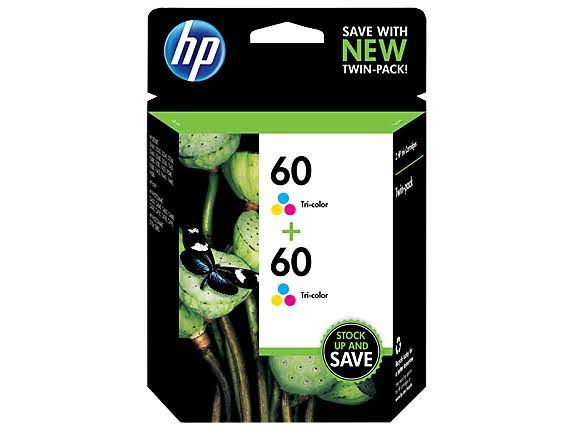HP Deskjet D2530 Ink Cartridges - HP 60 2-Pack Tri-Color Original Ink Cartridges, CZ072FN#140