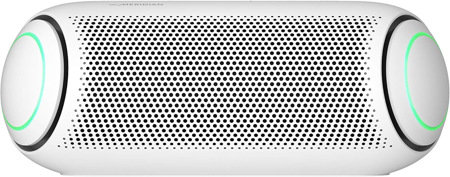 LG XBOOM Go Speaker PL5 Portable Wireless Bluetooth, Dual Action Bass, Sound by Meridian, Water-Resistant, Sound Boost EQ, 18 Hour Battery Life, LED Lighting - Black Pack of 2