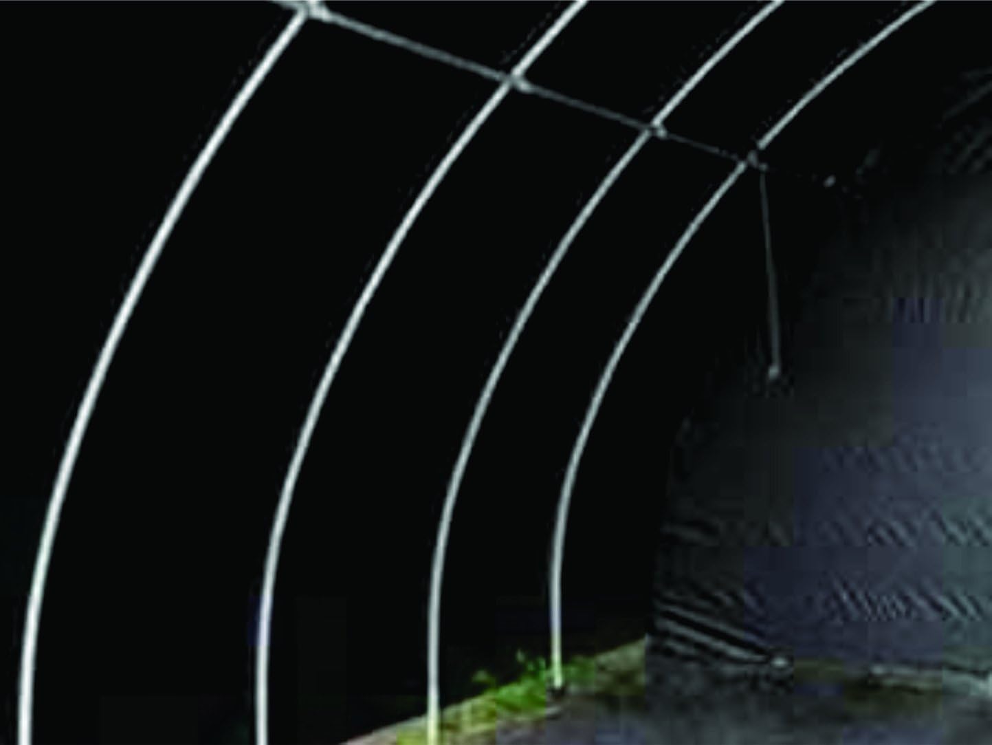 SUNVIEW Black and White Panda Poly Film - Light Deprivation Greenhouse Cover 100% Blackout - Heavy Duty - UV Treated (5 ft x 50 ft)