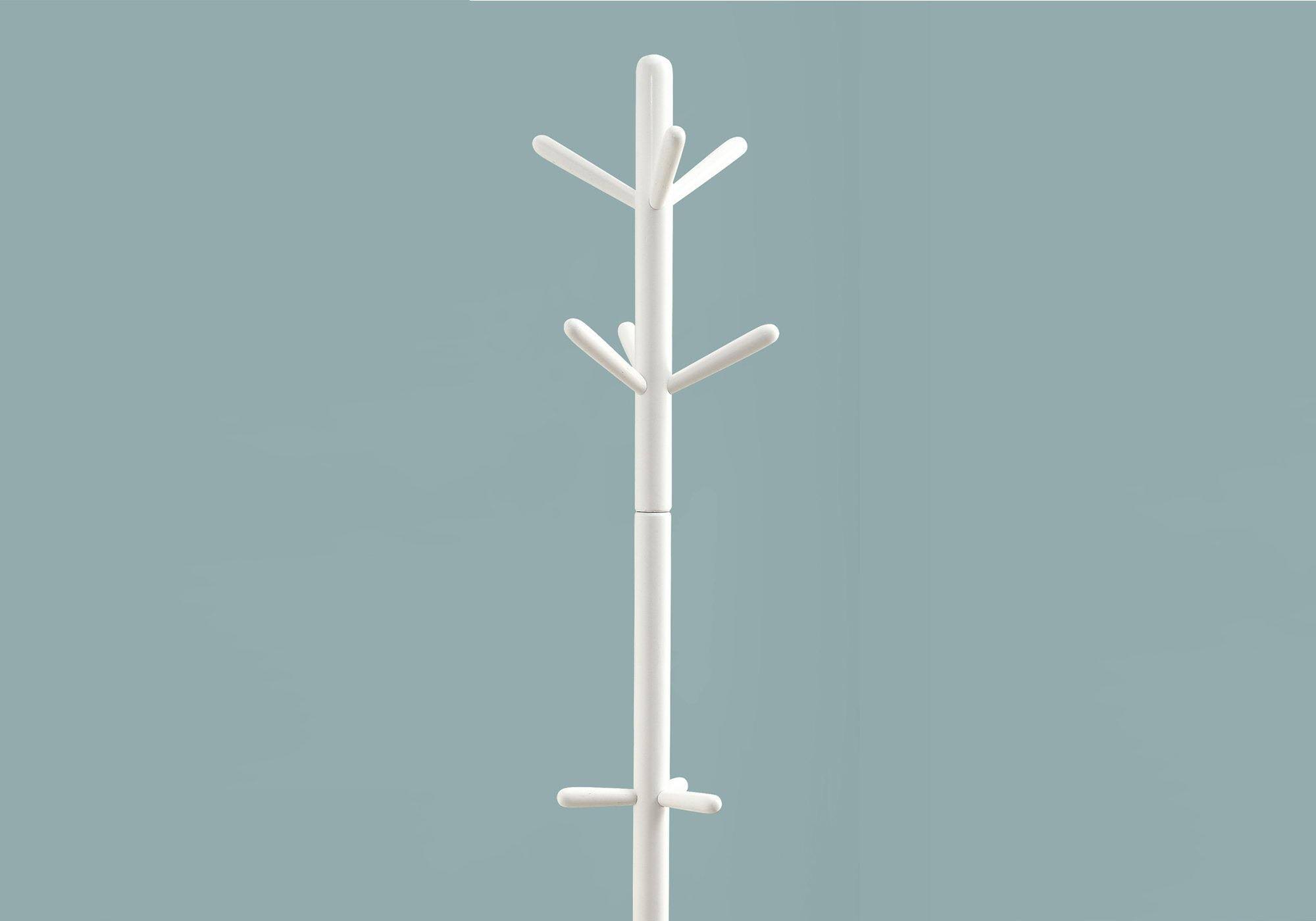 16.25x22 x 16.25x22 x 69x22 White Solid Wood Coat Rack