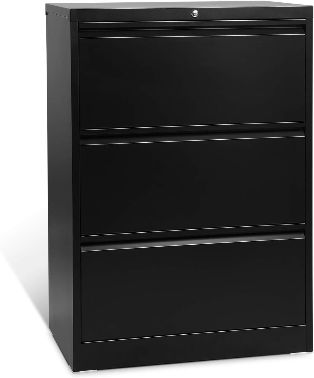 Lateral File Cabinet with Lock,2 Drawer File Cabinet for Home and Office, Organizer Storage Lateral Locking Filing Cabinet, Black1